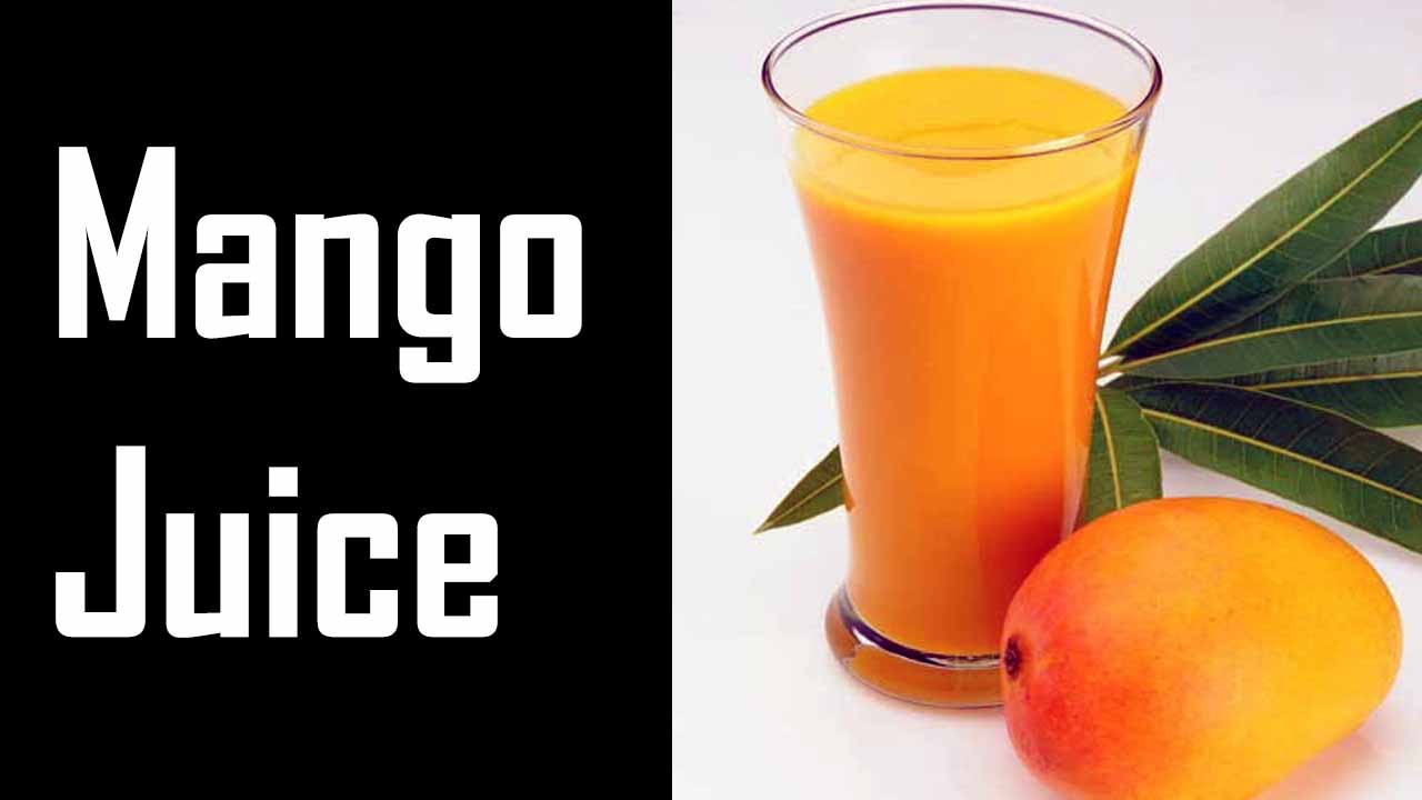 Drinking Mango Juice